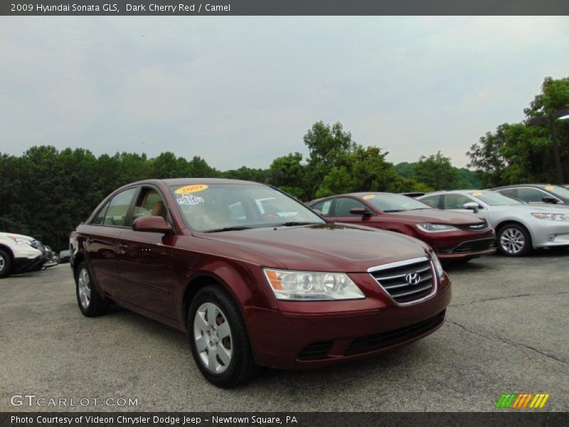 Dark Cherry Red / Camel 2009 Hyundai Sonata GLS