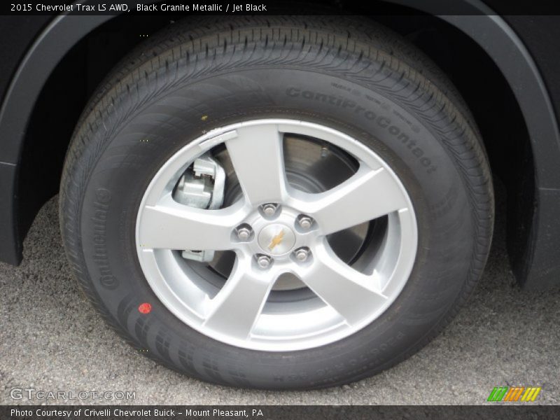 Black Granite Metallic / Jet Black 2015 Chevrolet Trax LS AWD
