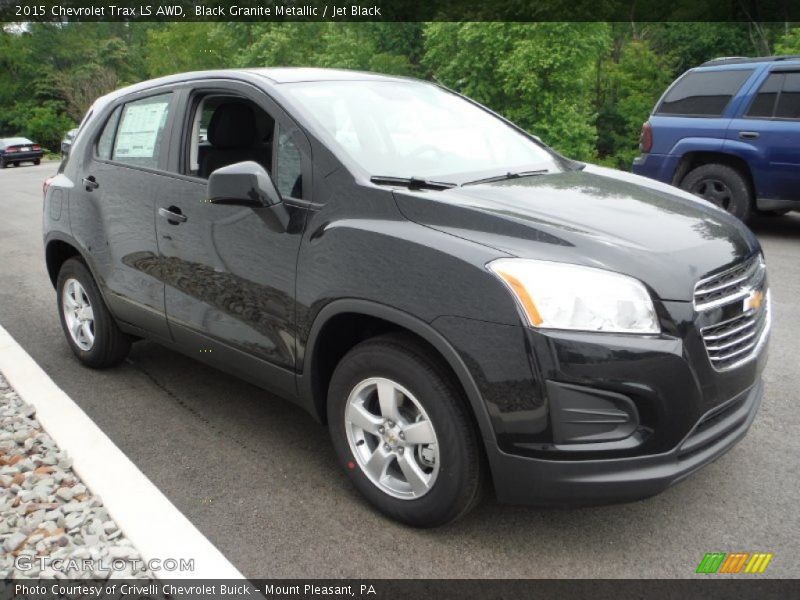 Black Granite Metallic / Jet Black 2015 Chevrolet Trax LS AWD