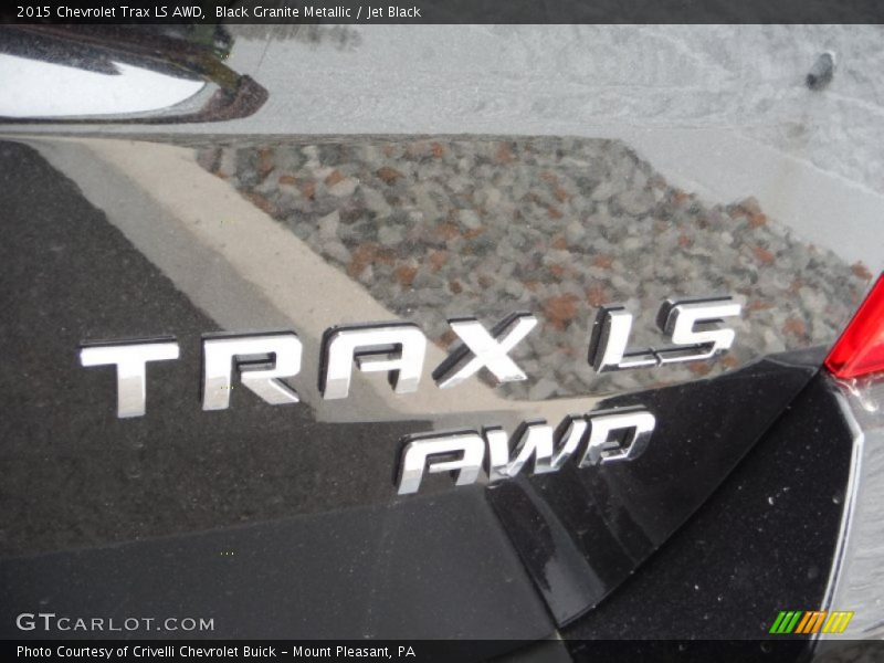 Black Granite Metallic / Jet Black 2015 Chevrolet Trax LS AWD
