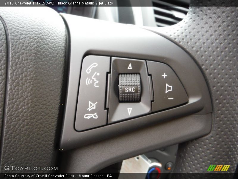 Black Granite Metallic / Jet Black 2015 Chevrolet Trax LS AWD