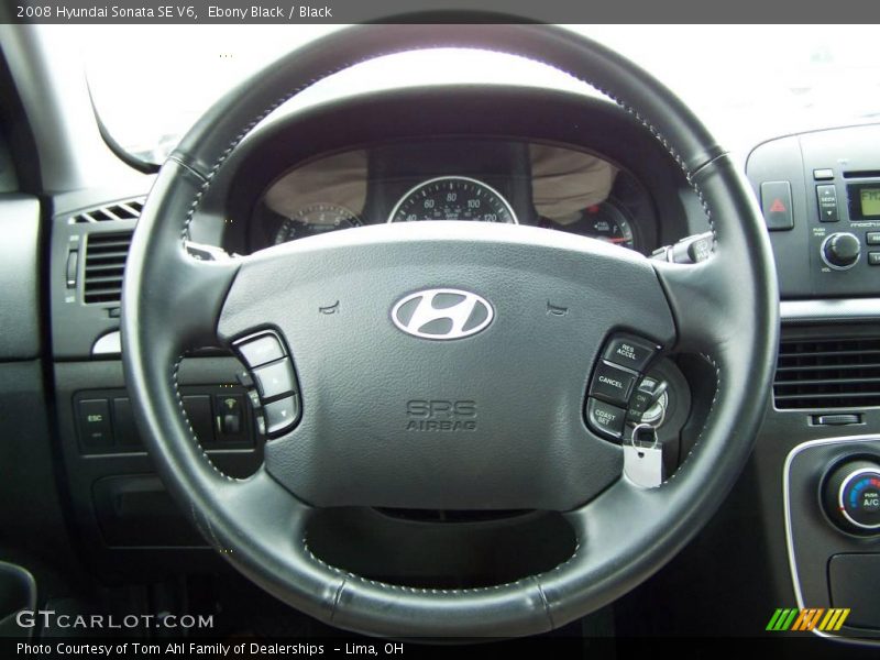 Ebony Black / Black 2008 Hyundai Sonata SE V6