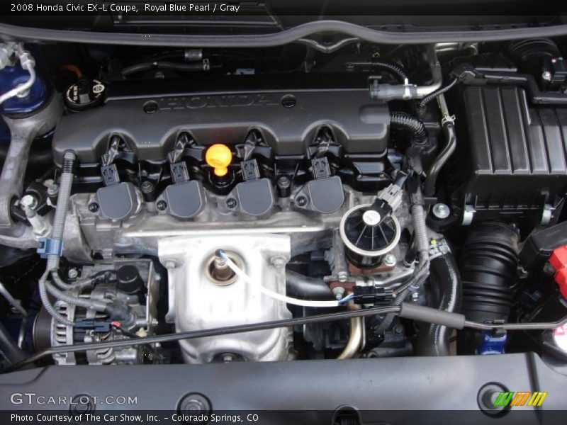 Royal Blue Pearl / Gray 2008 Honda Civic EX-L Coupe