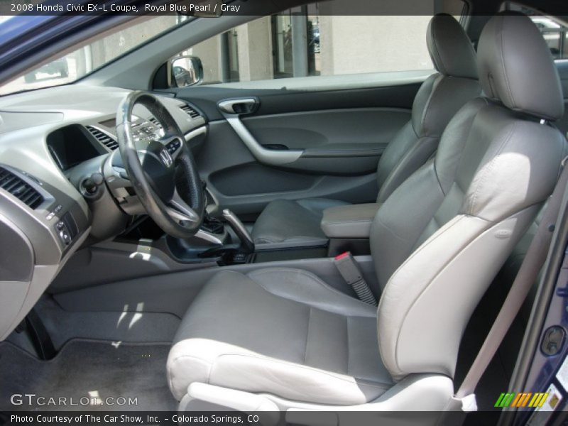 Royal Blue Pearl / Gray 2008 Honda Civic EX-L Coupe