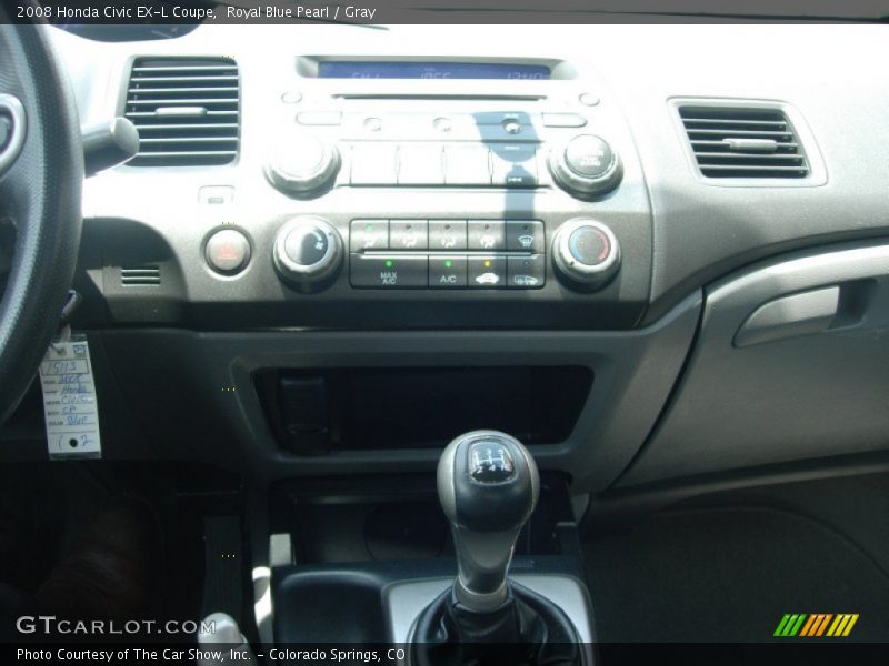 Royal Blue Pearl / Gray 2008 Honda Civic EX-L Coupe