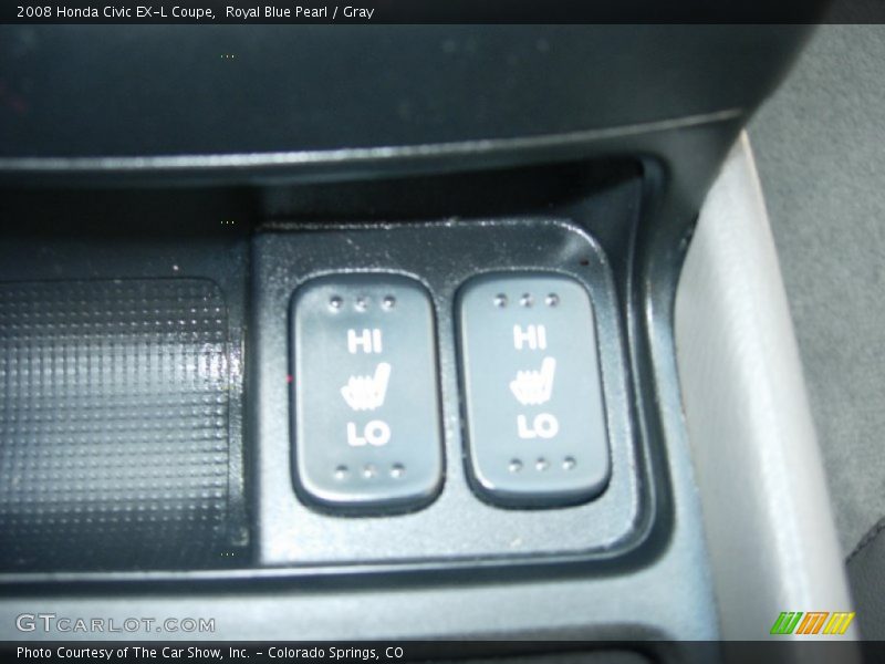 Royal Blue Pearl / Gray 2008 Honda Civic EX-L Coupe