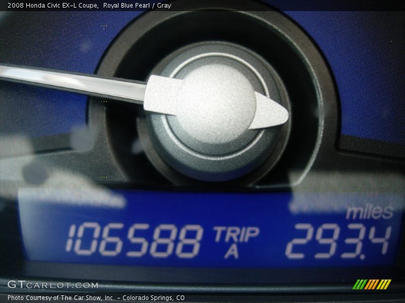 Royal Blue Pearl / Gray 2008 Honda Civic EX-L Coupe