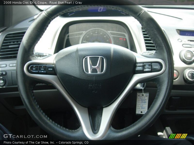 Royal Blue Pearl / Gray 2008 Honda Civic EX-L Coupe