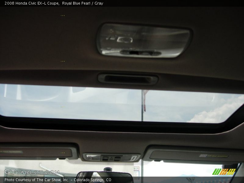 Royal Blue Pearl / Gray 2008 Honda Civic EX-L Coupe