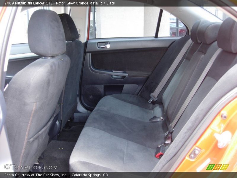 Rotor Glow Orange Metallic / Black 2009 Mitsubishi Lancer GTS