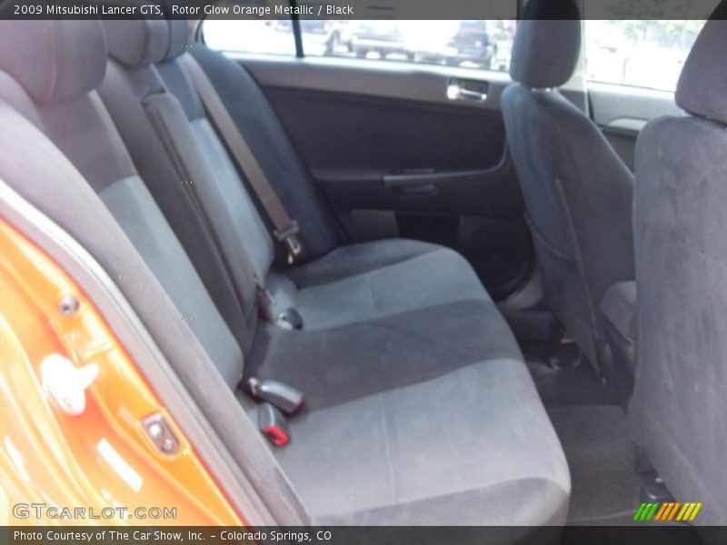 Rotor Glow Orange Metallic / Black 2009 Mitsubishi Lancer GTS