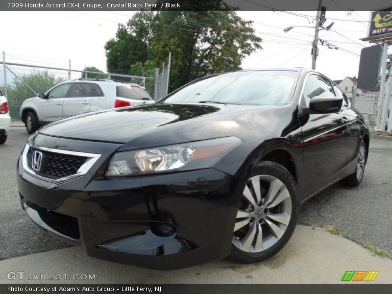 Crystal Black Pearl / Black 2009 Honda Accord EX-L Coupe