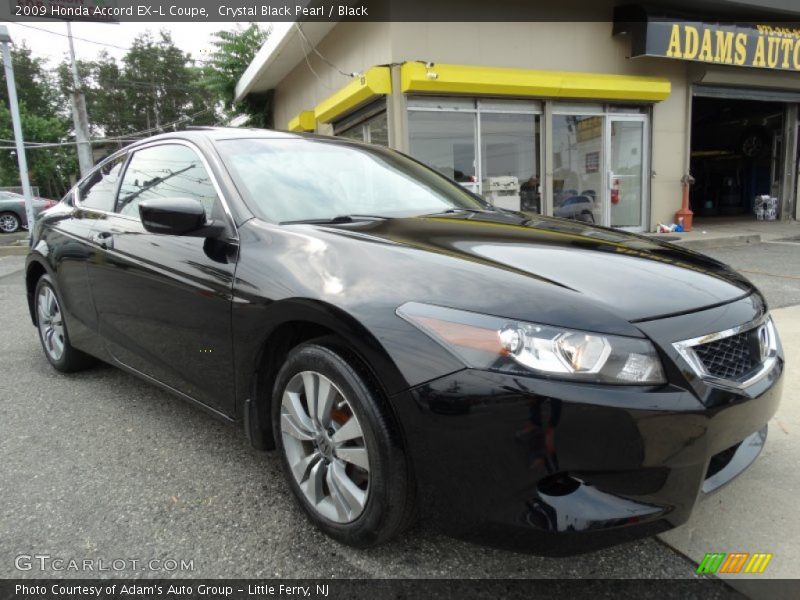 Crystal Black Pearl / Black 2009 Honda Accord EX-L Coupe