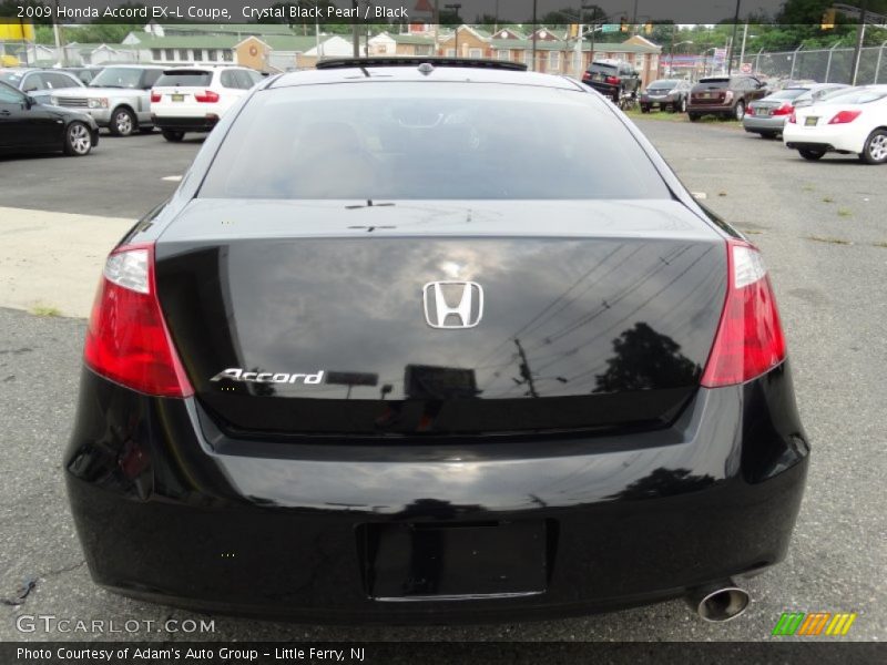 Crystal Black Pearl / Black 2009 Honda Accord EX-L Coupe