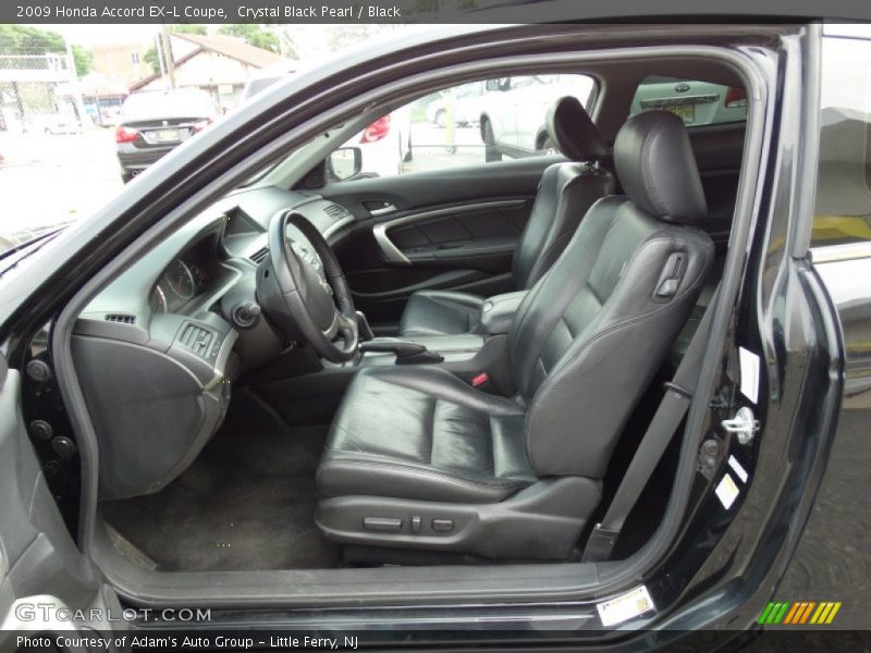 Crystal Black Pearl / Black 2009 Honda Accord EX-L Coupe