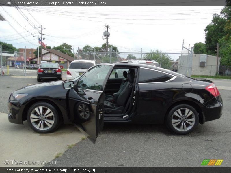 Crystal Black Pearl / Black 2009 Honda Accord EX-L Coupe