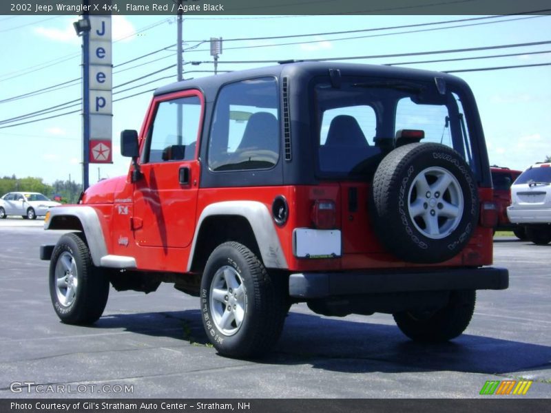 Flame Red / Agate Black 2002 Jeep Wrangler X 4x4