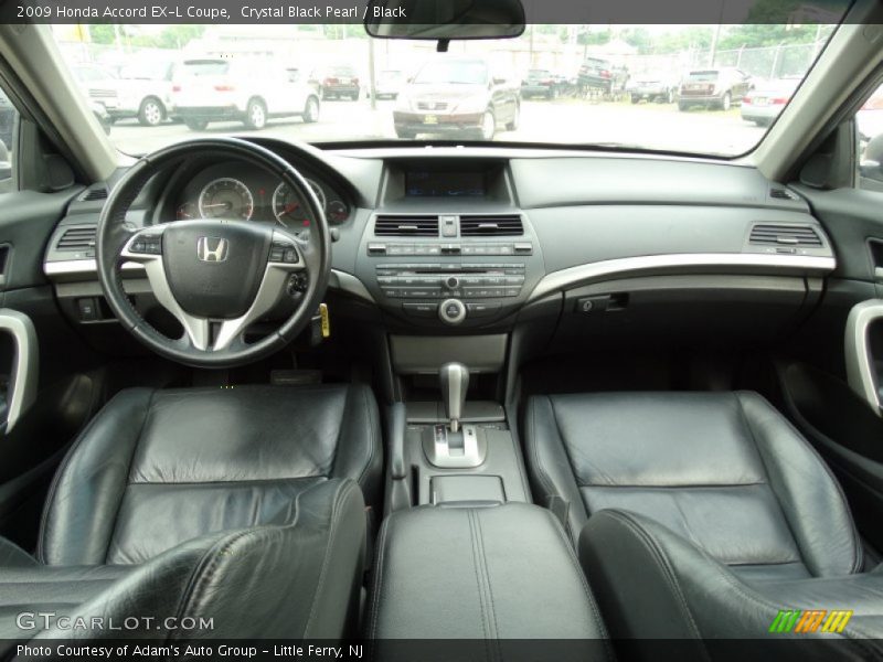Crystal Black Pearl / Black 2009 Honda Accord EX-L Coupe