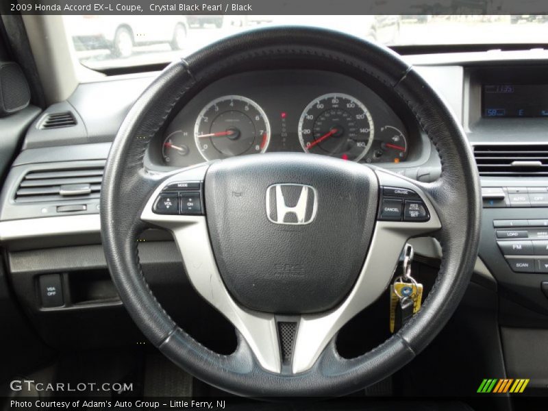 Crystal Black Pearl / Black 2009 Honda Accord EX-L Coupe