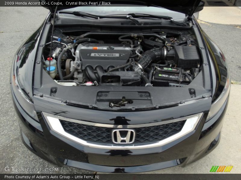 Crystal Black Pearl / Black 2009 Honda Accord EX-L Coupe