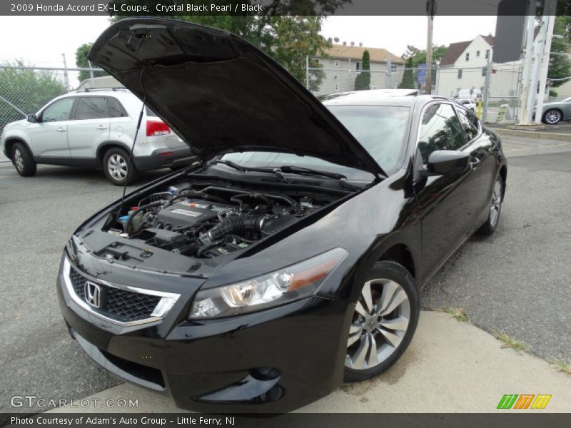 Crystal Black Pearl / Black 2009 Honda Accord EX-L Coupe
