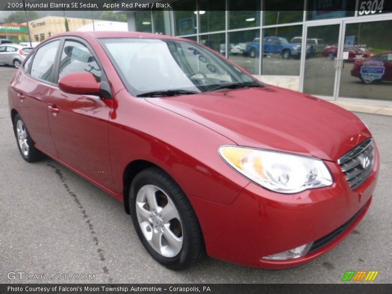 Apple Red Pearl / Black 2009 Hyundai Elantra SE Sedan