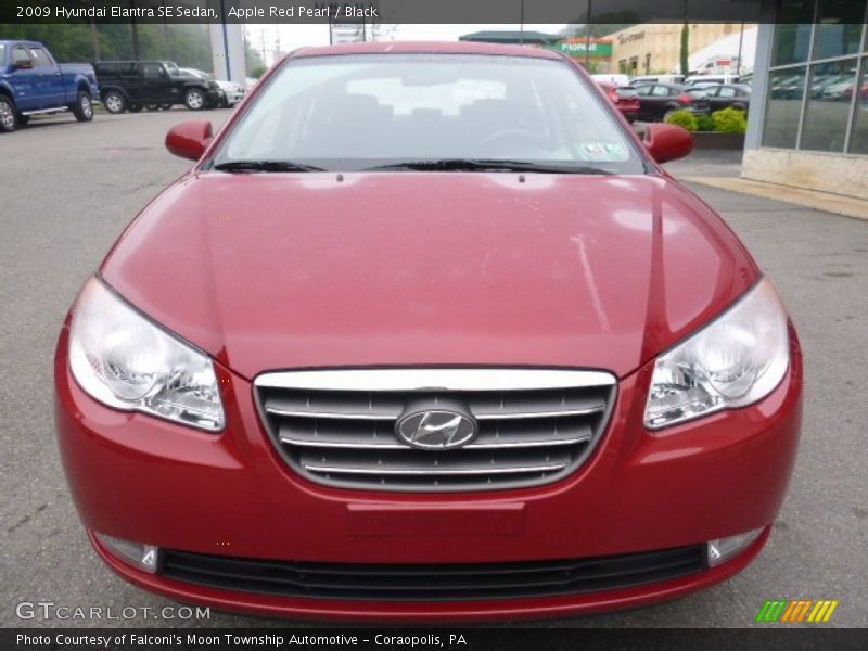 Apple Red Pearl / Black 2009 Hyundai Elantra SE Sedan