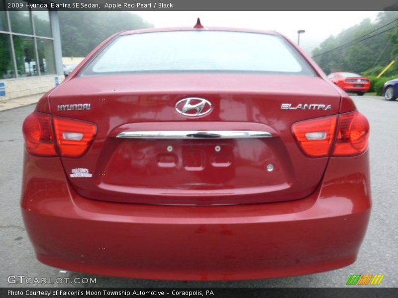 Apple Red Pearl / Black 2009 Hyundai Elantra SE Sedan