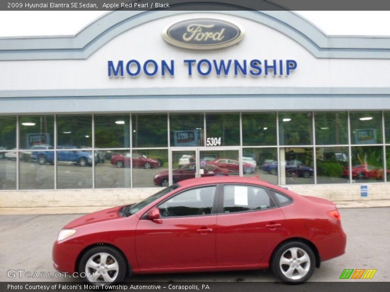 Apple Red Pearl / Black 2009 Hyundai Elantra SE Sedan