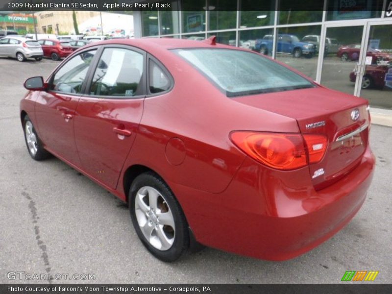 Apple Red Pearl / Black 2009 Hyundai Elantra SE Sedan