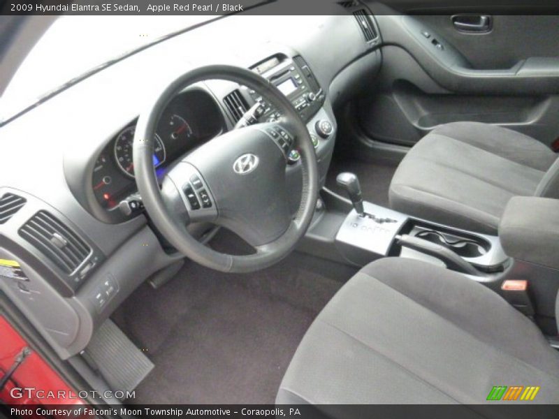 Apple Red Pearl / Black 2009 Hyundai Elantra SE Sedan