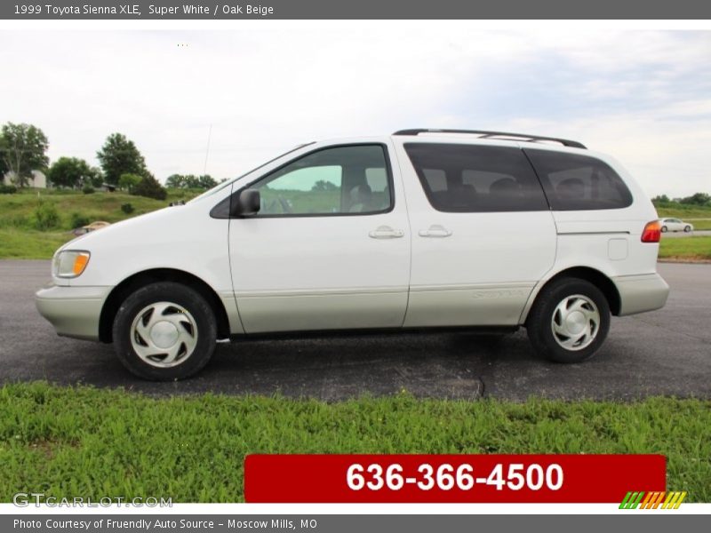 Super White / Oak Beige 1999 Toyota Sienna XLE