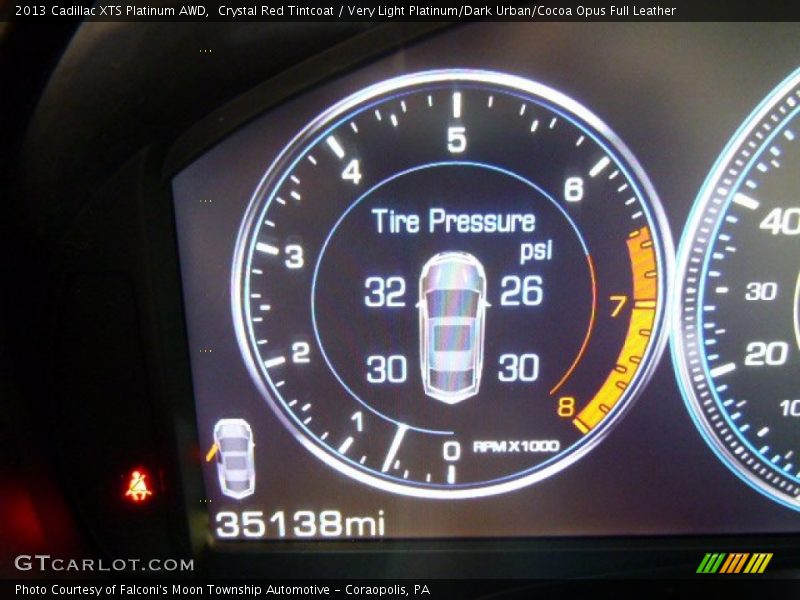 Crystal Red Tintcoat / Very Light Platinum/Dark Urban/Cocoa Opus Full Leather 2013 Cadillac XTS Platinum AWD