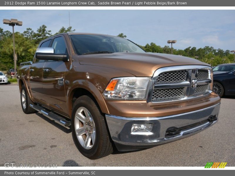 Saddle Brown Pearl / Light Pebble Beige/Bark Brown 2012 Dodge Ram 1500 Laramie Longhorn Crew Cab