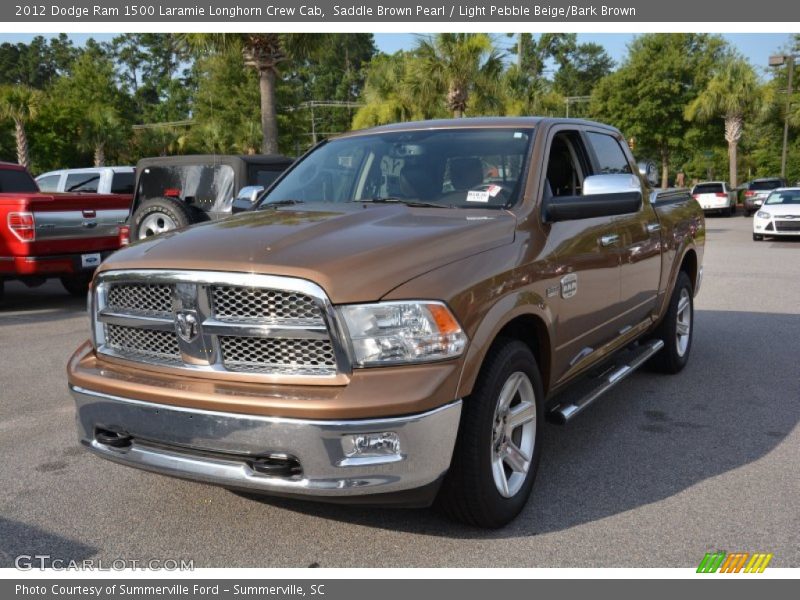 Saddle Brown Pearl / Light Pebble Beige/Bark Brown 2012 Dodge Ram 1500 Laramie Longhorn Crew Cab