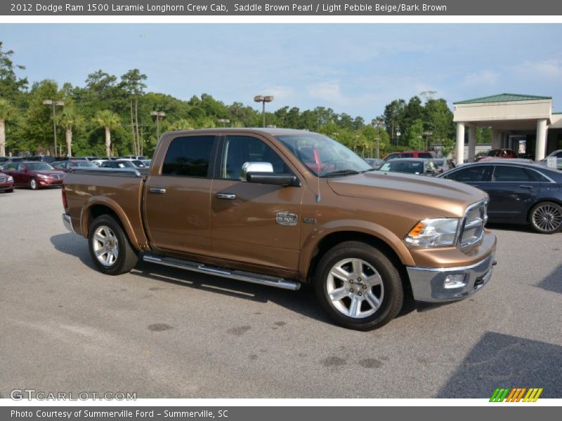 Saddle Brown Pearl / Light Pebble Beige/Bark Brown 2012 Dodge Ram 1500 Laramie Longhorn Crew Cab