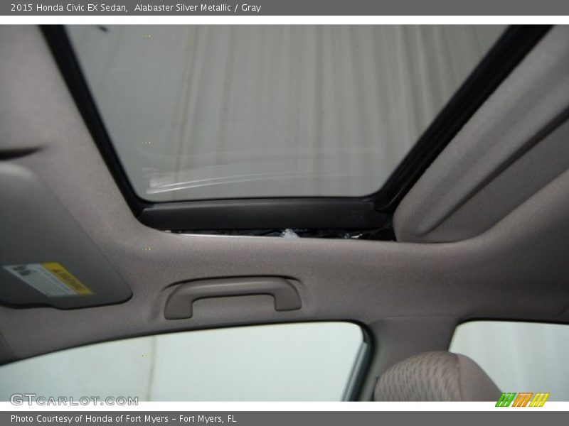 Alabaster Silver Metallic / Gray 2015 Honda Civic EX Sedan