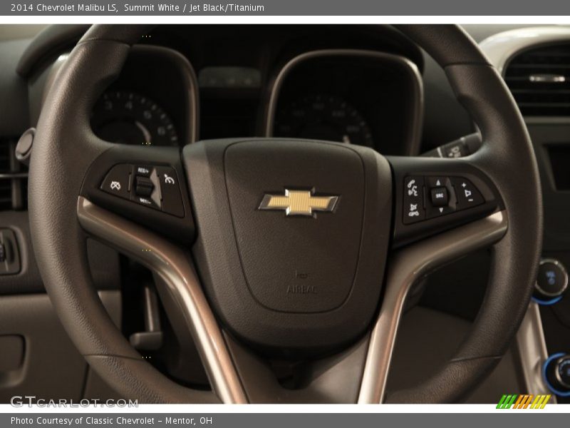 Summit White / Jet Black/Titanium 2014 Chevrolet Malibu LS