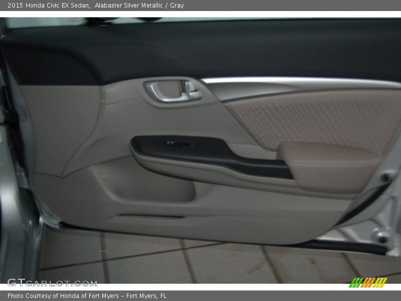 Alabaster Silver Metallic / Gray 2015 Honda Civic EX Sedan