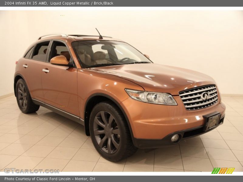 Liquid Copper Metallic / Brick/Black 2004 Infiniti FX 35 AWD
