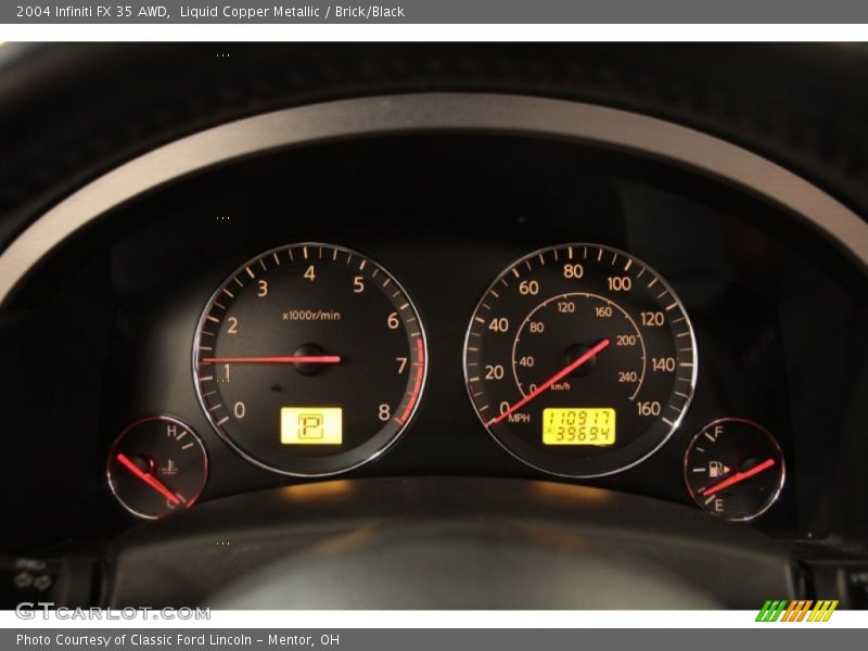 Liquid Copper Metallic / Brick/Black 2004 Infiniti FX 35 AWD