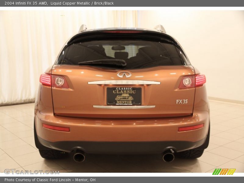 Liquid Copper Metallic / Brick/Black 2004 Infiniti FX 35 AWD