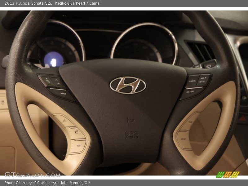 Pacific Blue Pearl / Camel 2013 Hyundai Sonata GLS