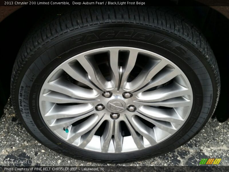 Deep Auburn Pearl / Black/Light Frost Beige 2013 Chrysler 200 Limited Convertible
