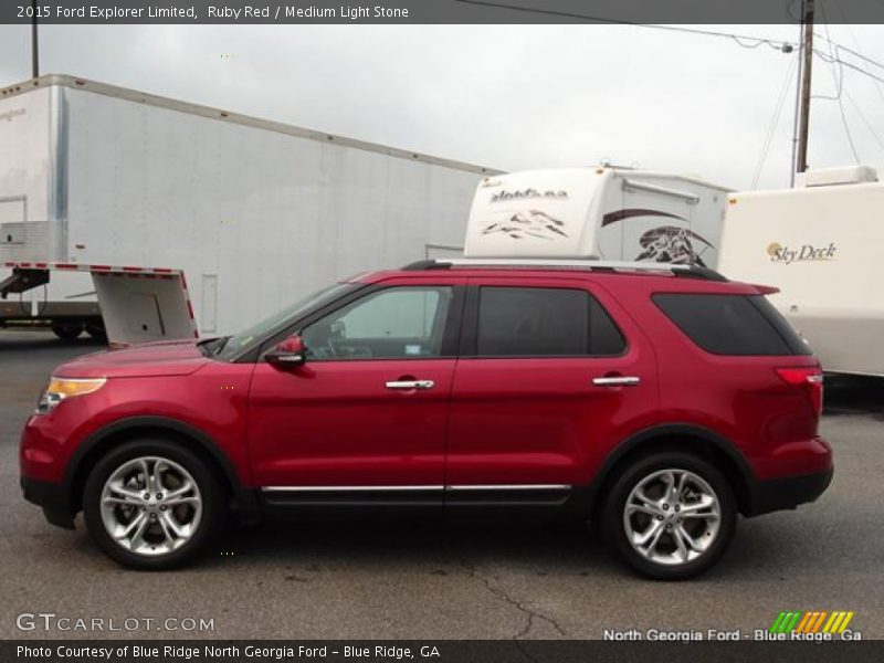 Ruby Red / Medium Light Stone 2015 Ford Explorer Limited