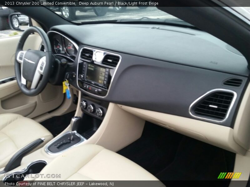 Deep Auburn Pearl / Black/Light Frost Beige 2013 Chrysler 200 Limited Convertible
