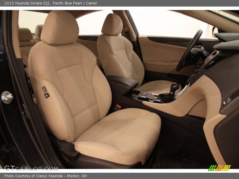 Pacific Blue Pearl / Camel 2013 Hyundai Sonata GLS