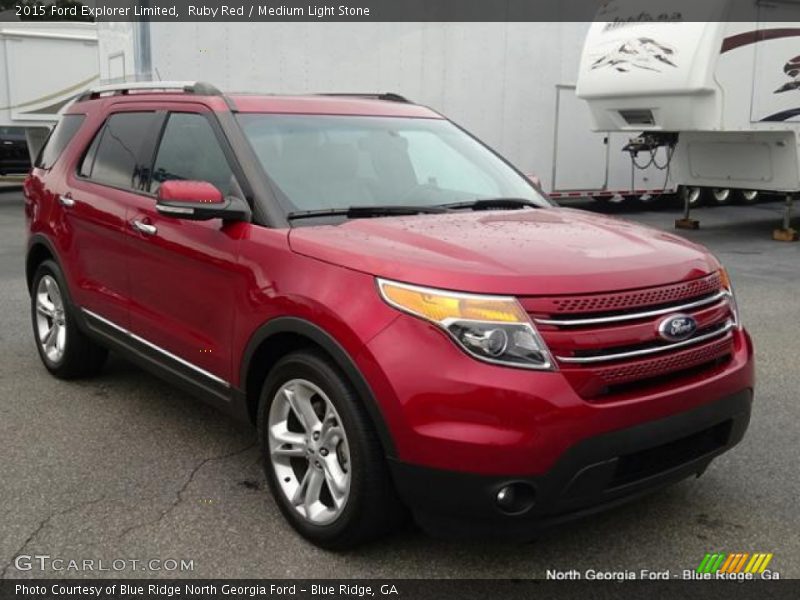 Ruby Red / Medium Light Stone 2015 Ford Explorer Limited