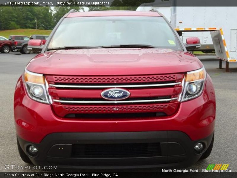 Ruby Red / Medium Light Stone 2015 Ford Explorer Limited