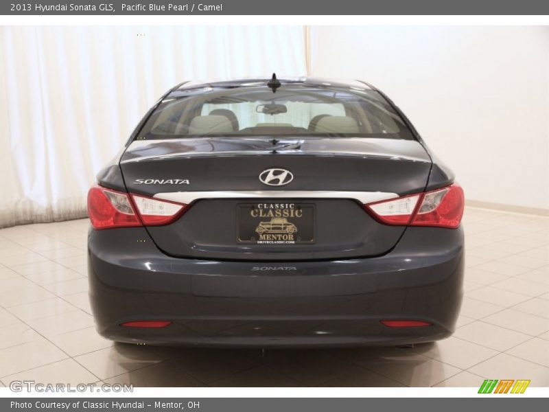 Pacific Blue Pearl / Camel 2013 Hyundai Sonata GLS